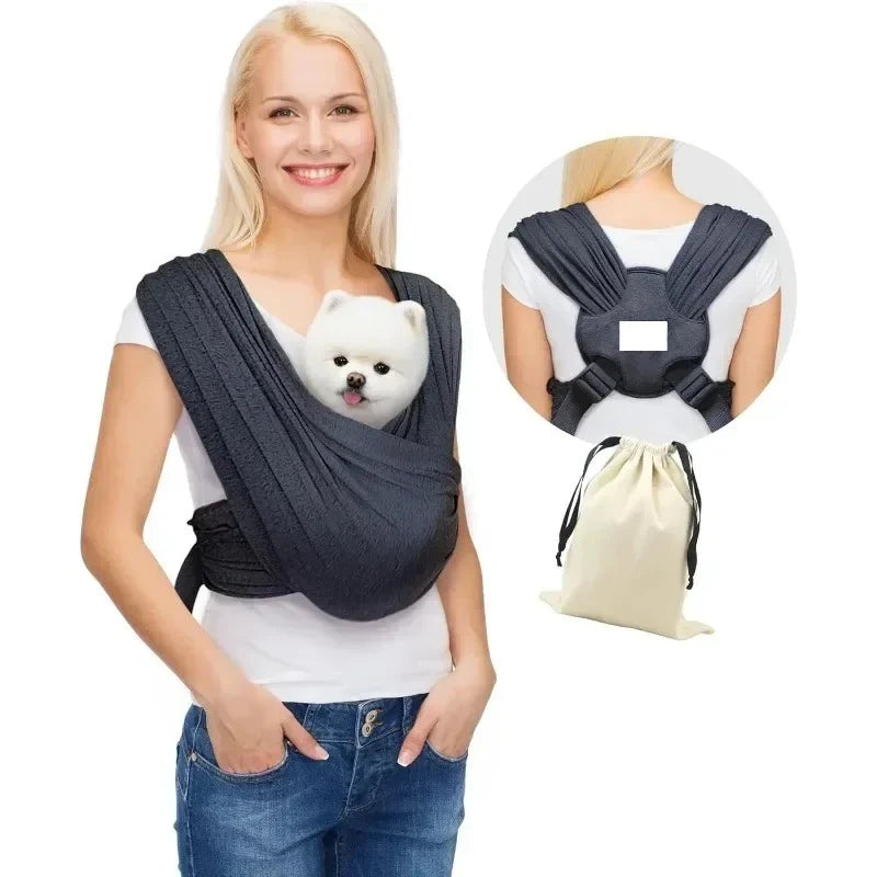 Hands-Free Front Facing Pet Sling Carrier for Small Dogs and Cats