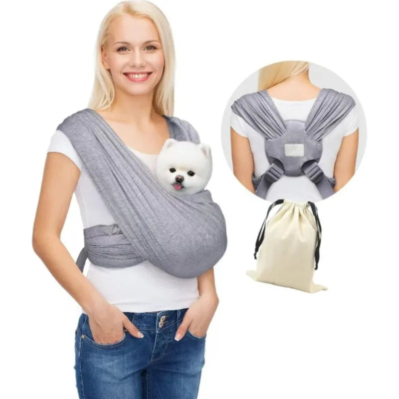 Hands-Free Front Facing Pet Sling Carrier for Small Dogs and Cats