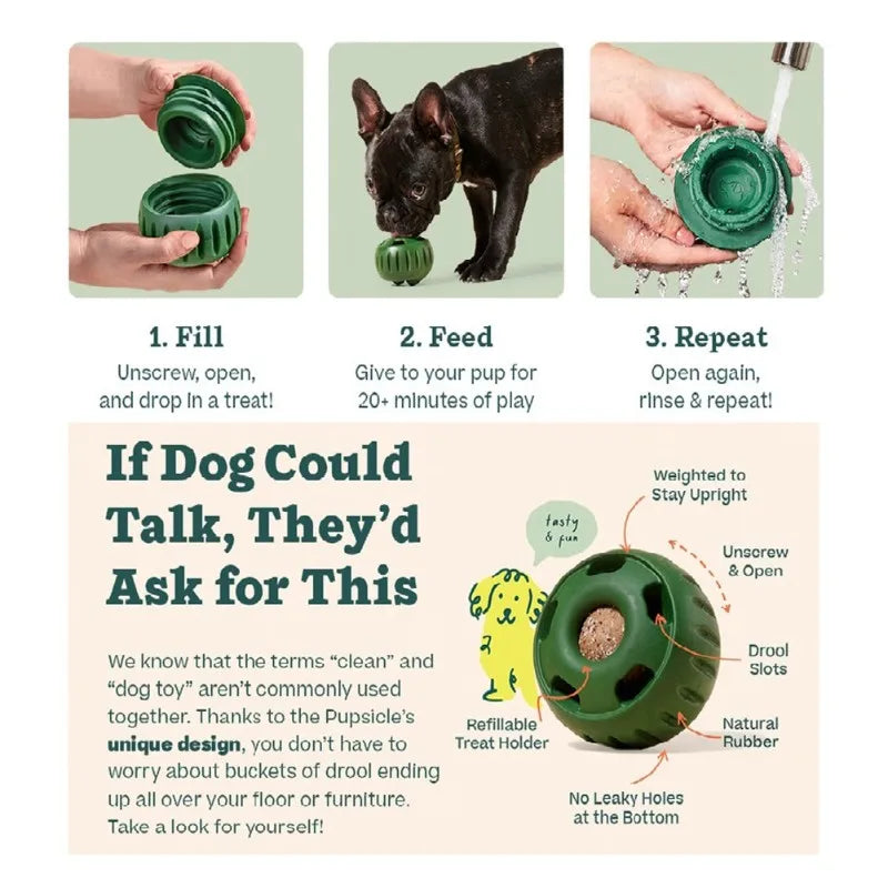 Interactive Dog Chew Toy for Treats and Mental Stimulation