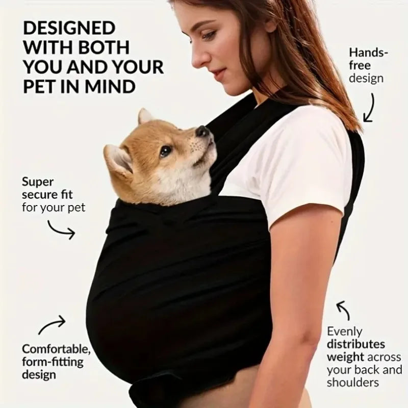 Hands-Free Front Facing Pet Sling Carrier for Small Dogs and Cats